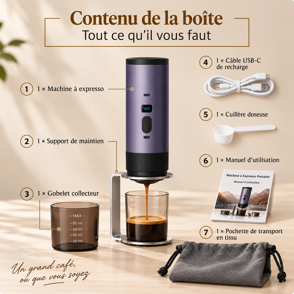 Machine à Espresso Portable édition couleur