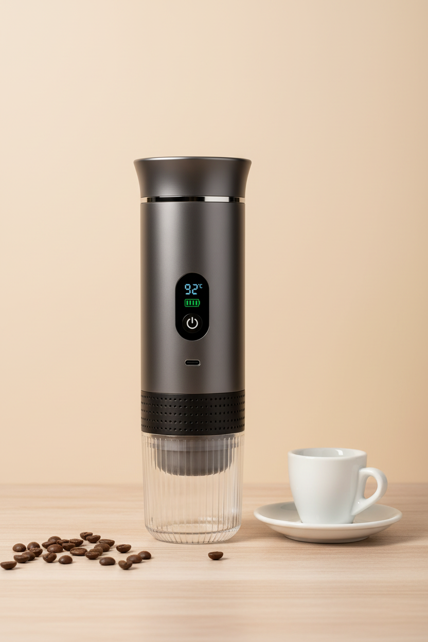 Espresso machine gris - lifestyle